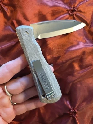 Cuchillo de Bolsillo Gerber Mansfield Slip Joint Micarta, Gris Natural Nuevo en Caja Foto 1 de 4