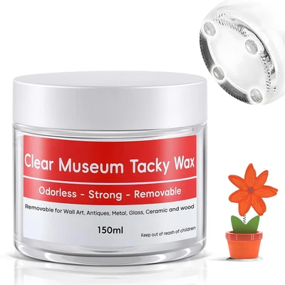 Enhon 5 Oz/ 150Ml Clear Exhibit Gel for Exhibits, Removable Adhesive Putty for M - Image 1 of 4