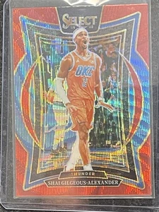 2024-25 Panini Select #36 Shai Gilgeous-Alexander Red Wave Prizm OKC - Bild 1 von 2