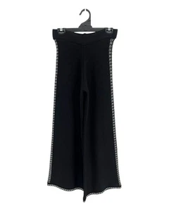 Excellent Condition ZARA Women's Black Wide Leg Knit Pants Size S - Picture 1 of 4