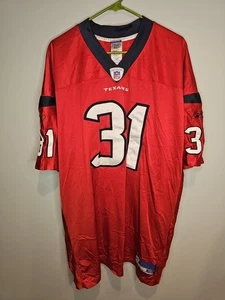 Aaron Glenn Rare Vintage New Reebok #31 Texans Stiched Red Trikot Herren Gr. 56 - Bild 1 von 11