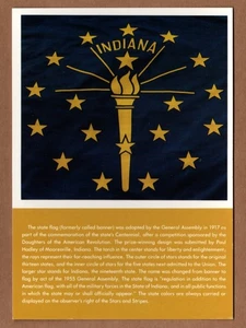 Indiana State Flag Museum Shop UNP Continental Postcard - Picture 1 of 2
