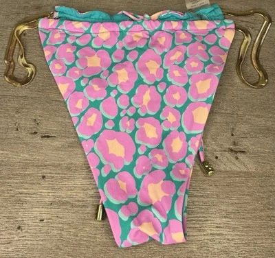 Pantalones de bikini Beach Bunny correa dorada lazos laterales en la espalda nuevos sin etiquetas talla grande Foto 1 de 4