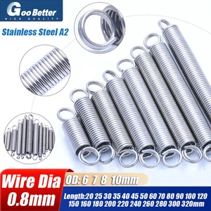 Wire Dia 0.8mm Expansion Springs Loop Tension Expanding Extending 20-320mm long - Picture 1 of 11