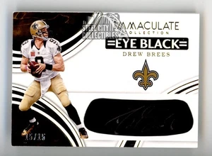 Drew Brees 2016 Panini Immaculate Eye Black Autograph Card #DB 15/15 - Picture 1 of 2