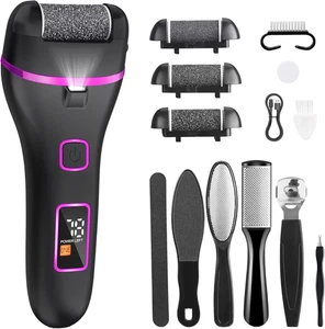 Pedicure Elettrico Professionale,Set Calli Rimozione Ricaricabile,Con 3 Rulli Di - Foto 1 di 12