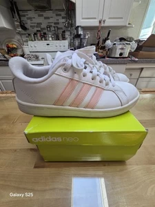 Adidas Neo Cloudfoam Advantage Sneaker weiß pink Damen Größe 6 - Bild 1 von 11