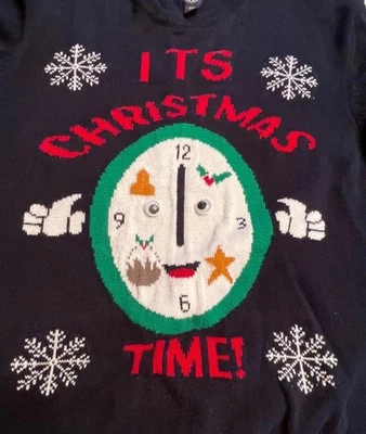 Suéter Feo Route 66 Es Hora de Navidad Reloj Copos de Nieve Talla 2X Fiesta de Maestros Foto 1 de 4