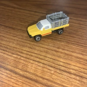 Micro Machines Dodge Ram Stake Bed Truck Yellow Vintage VTG Original Toy - Picture 1 of 10
