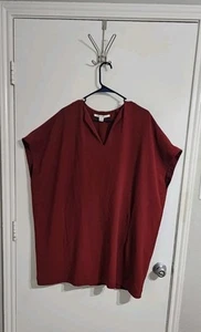 Abito Diane Von Furstenberg quadrato marrone donna piccolo rosso oversize minimalista - Foto 1 di 10