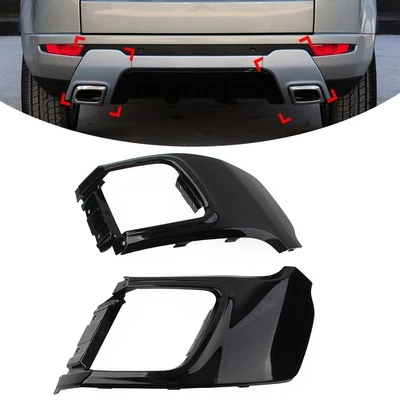 Pair Rear Bumper Tail Throat Exhaust Pipe Trim For Land Rover Range Rover Evoque - Image 1 of 4