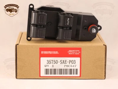 Master Power Window Switch For 2002-2006 Honda CR-V CRV Drive Left Civic EX OEM - Image 1 of 4