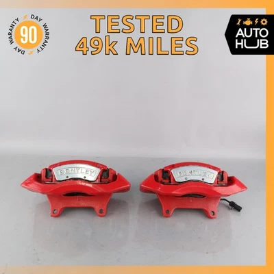 03-18 Bentley Continental GTC GT Front Brake Calipers Left & Right Set OEM 49k - Image 1 of 4
