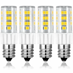 Luxrite Dimmable E12 LED Bulbs T4/T3 40W Equivalent 5000K 500lm ETL (4-Pack) - Picture 1 of 6