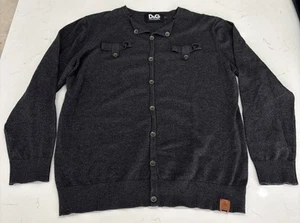 Dolce & Gabbana Gray Lana Wool Cardigan Sweater Women's Size L - Picture 1 of 13