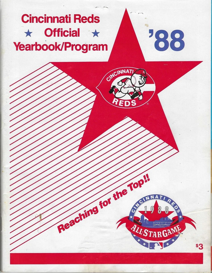 1988 - Cincinnati Reds Baseball Yearbook/Program in Excellent Condition - Image 1 of 1