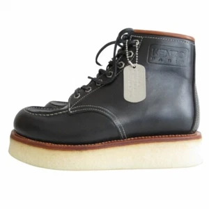 Kenzo 22AW Yama LACE-UP BOOTS lace up side zip crepe sole leather black 39 Used - Picture 1 of 9