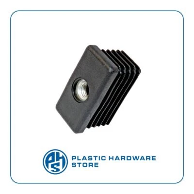 Tappi rettangolari filettati regolabili in plastica con inserto in acciaio - PHS - Image 1 of 2