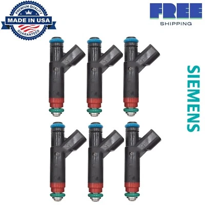 Juego de 6 inyectores de combustible Siemens OEM para Ford Taurus 2006-2007 3,0 L V6 6F1E-A4A Foto 1 de 4