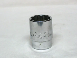 Mac Tools 1/2" Drive 7/8" Shallow 12 Point Chrome Socket #V282R - Picture 1 of 5