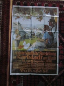 Mainfranken  Archiv E 4014 Landwirtschaftliche Ausstellung Karlstadt 1912 Plakat - Picture 1 of 3