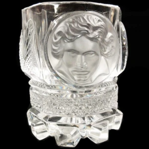 BERLIN DESIGN Old Masters of Music Rocks Glass 4.5" Beethoven NEW NEVER USED - Picture 1 of 5