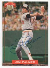 1994 NABISCO ALL STAR LEGENDS JIM PALMER AUTOGRAPH HOF BALTIMORE ORIOLES AUTO