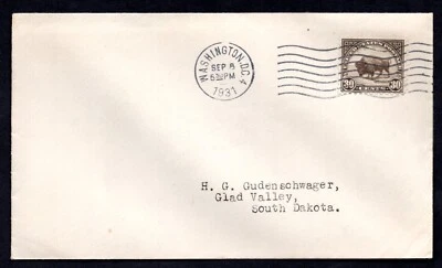 US 1931 BUFFALO 30 CENT FDC "WASHINGTON SEPT. 8, 1931" Sc. #700 - Image 1 of 2