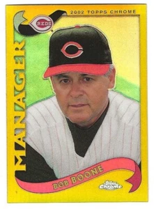 2002 Topps Chrome Gold Refractor #304 Bob Boone Cincinnati Reds MG BV$5 - Picture 1 of 1