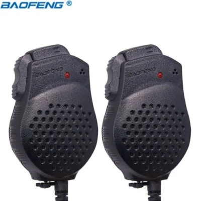 2 Stück Original Baofeng UV-82 Dual-PTT Lautsprecher Mikrofon Tragbar Push-to-Talk für UV82 - Bild 1 von 4