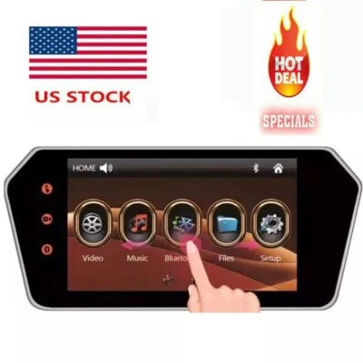 US-7'' LCD Car Rear View Bluetooth Mirror Monitor Touch Screen with USB MP5 FM - Image 1 of 4