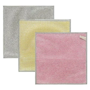 3 Multipurpose Wire Dishwashing Rags Double-Sided Design For Wet and Dry US - Picture 1 of 6
