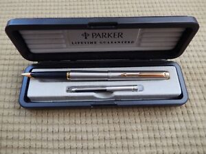 Parker 95 Brushed Stainless Steel Fountain Pen