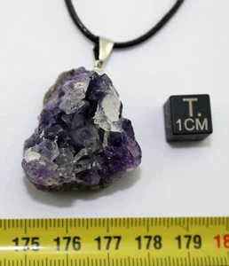 Anhänger Halskette Druse Amethyst Natürliche Brazilien (006) - Bild 1 von 4