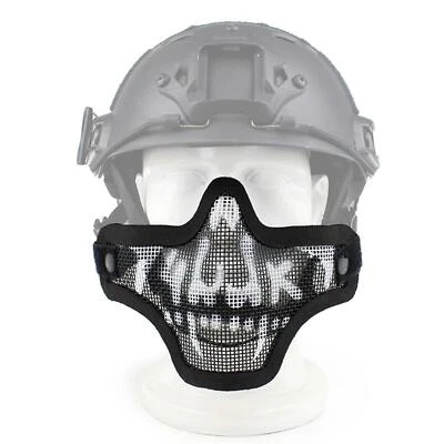Super Cool Metal Half Face CS Field Protection Skull Mask Halloween Horror Props Foto 1 de 4
