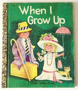 Vintage 1968 kleines goldenes Buch WHEN I GROW UP Ilse-Margret Vogel 1. Auflage - Bild 1 von 8