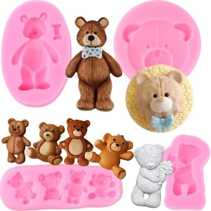 Bear Silicone Fondant Molds For Chocolate Candy Gum Paste Crafting Polymer Clay - Picture 1 of 6