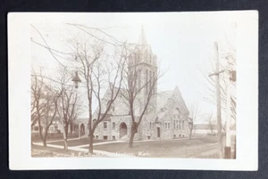 First Methodist Episcopal Church Hudson MI c1909 Echt Foto Postkarte RPPC - Bild 1 von 2