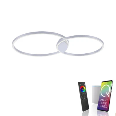 LED Deckenlampe Smart Home dimmbar Ringe CCT warmweiß - kaltweiß Fernbedienung - Bild 1 von 4