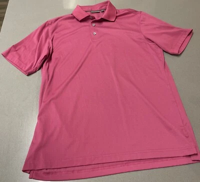 Camisa Polo de Golf Ashworth Rosa Informal Manga Corta Preppy Para Hombre Talla Mediana Foto 1 de 4