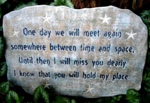Memorial plastic mold concrete plaster garden mould 15" x 10" x 3/4" thick - Picture 1 of 3