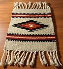 Camayo Style Wool Cream Red Brown & Black Hand 10" x 10" Small Saddle Blanket