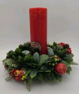 Hallmark Pilar Vela de Navidad Guirnalda de Plástico Base de Madera 3 Piezas MCM De Colección - Imagen 1 de 13