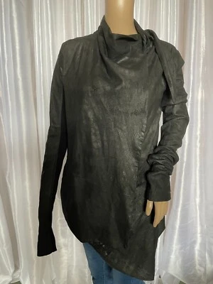 Chaqueta de cuero futurista RICK OWENS Foto 1 de 4