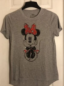 Camiseta gráfica manga corta Minnie Mouse para mujer Disney, gris, talla M usada en excelente estado - Imagen 1 de 5