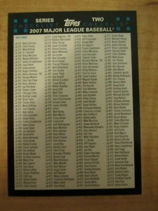 2007 Topps Baseball Series 2 Checklist #1 of 3 - Picture 1 of 2