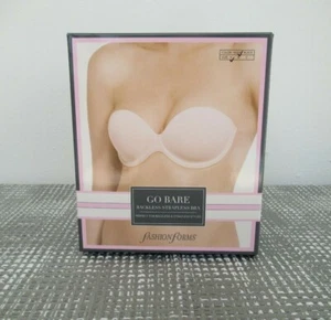New Fashion Forms, Women’s Go Bare Backless Nude Strapless Bra, Size A - Picture 1 of 8