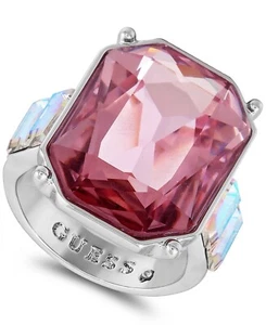 Anillo de piedra cuadrada Guess SilverTone - Imagen 1 de 1