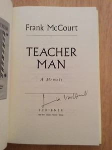  SIGNED by Frank McCourt - Teacher Man HC 1st/1st + Pic - Foto 1 di 11