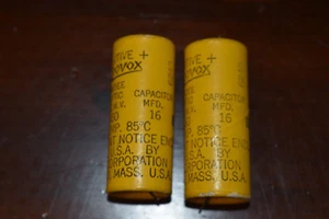 Condensadores de filtro electrolítico seco Sprague Dandee 16 uF 450 WVdc probados 2 - Imagen 1 de 5